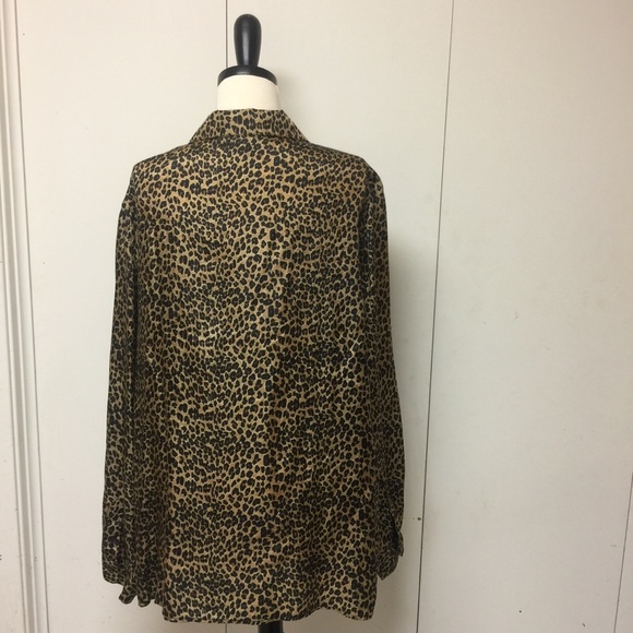 100% Silk leopard blouse - Picture 2 of 4